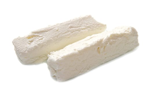 goat cheese isolated on white background
