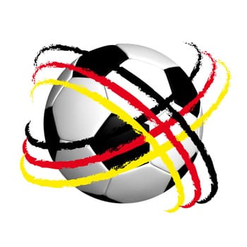 Football with flag