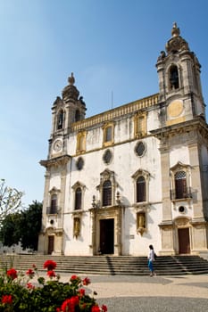 View of the church of Carmo located on Faro, Portugal.