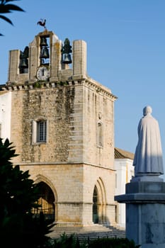 View of  the historical Church of Se located on the city of Faro, Portugal.