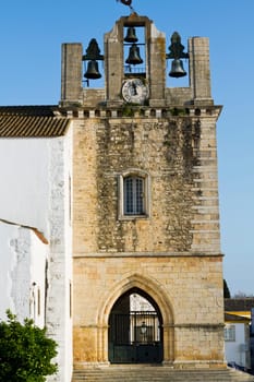 View of  the historical Church of Se located on the city of Faro, Portugal.
