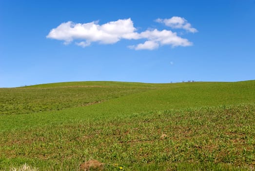 Prairie sky and the unspoiled nature of Umbria Italy