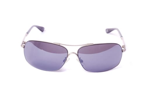 Close up view of some police style sunglasses.