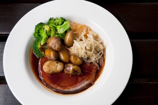 Typical British pub food