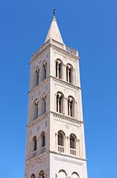 Belfry of an old church in the Mediterranean