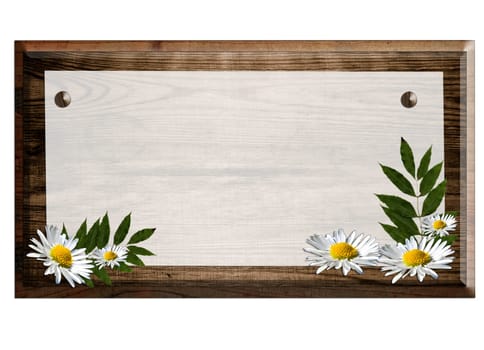 Wooden Sign Floral Chalkboard