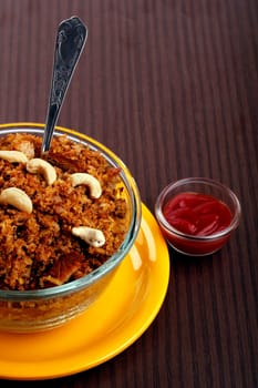 Home made multi grain bread masala and sauce