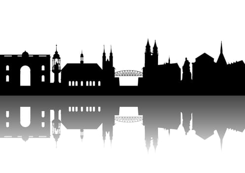 Magdeburg Silhouette Abstract