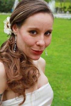 smiling bride
