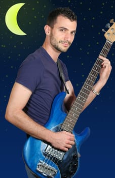 a musician with a low