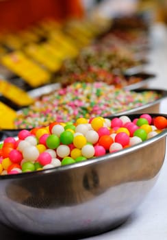 Sweets and spices on display at a shop in bengaluru(bangalore)