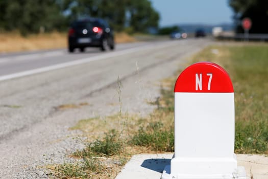 famous long road in France "nationale 7"""