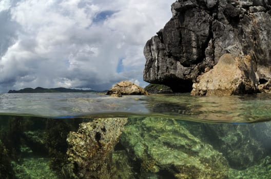 Limestone cliffs in the tropics
