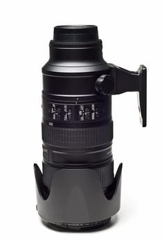Telephoto zoom isolated on a white background.