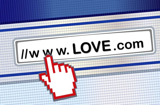 Searching for love on the internet.