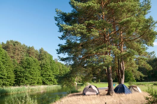Riverside tents