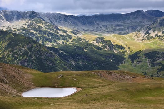 a beautiful mountain lake in the Parang Mountains, Romania