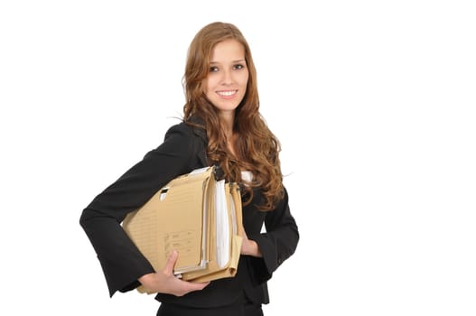 Employee carries files