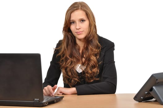 Young woman at desk