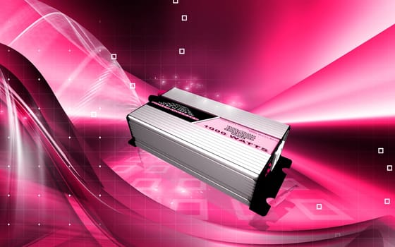 Digital illustration of inverter in colour background