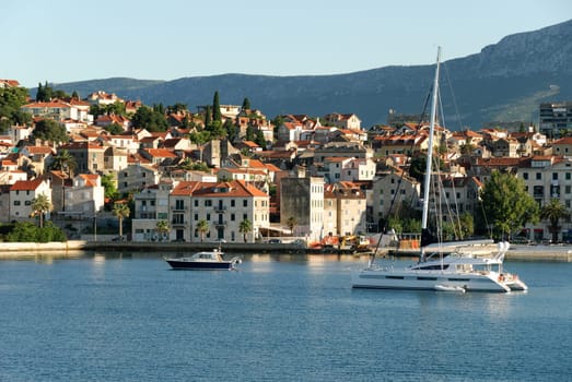 Split view from the sea in Croatia