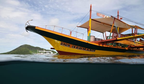 Typical outrigger boats in the Philippines