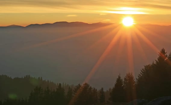 Sunset in the Alps