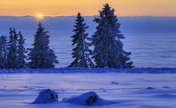 Sunset in the Alps