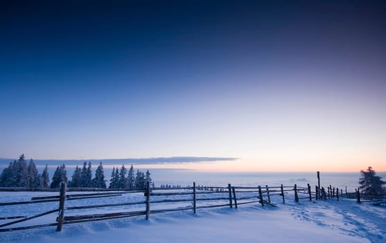 blue hour in the Alps