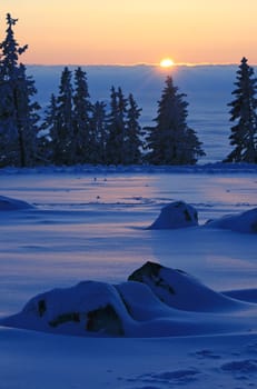 Sunset in the Alps