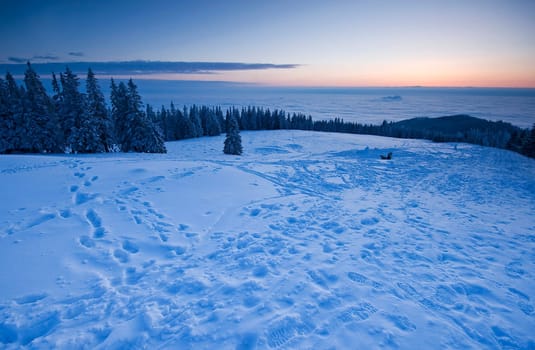 Evening on the mountain