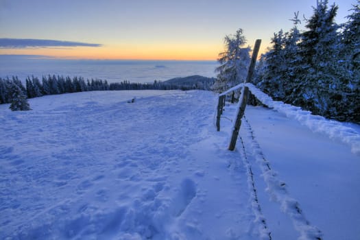Evening on the mountain