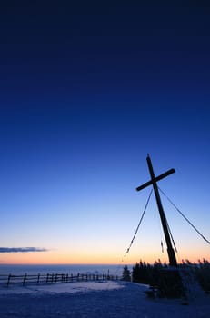 blue hour on the mountain