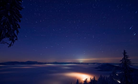 Light pollution in the Alps