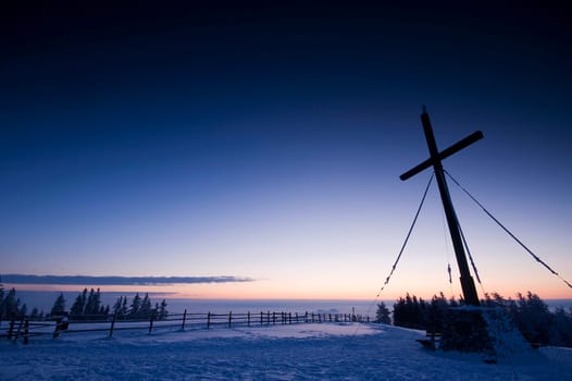 blue hour on the mountain