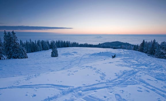 Evening on the mountain