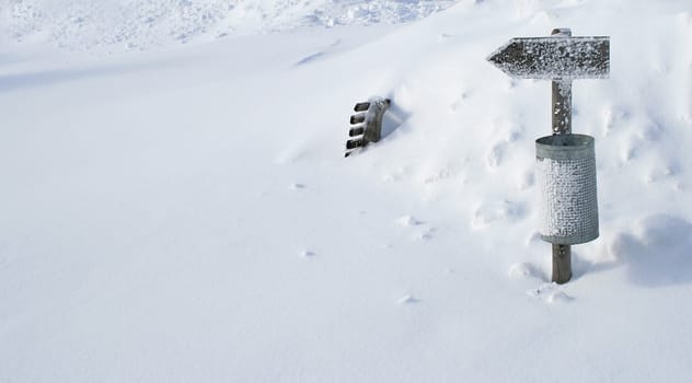 Snow in the Alps