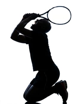 man african afro american playing tennis player on studio isolated on white background