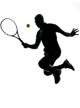 man african afro american playing tennis player forehand on studio isolated on white background