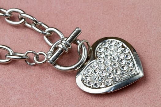 Nice golden bracelet in heart shape