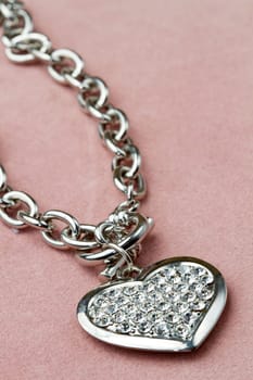 Nice golden bracelet in heart shape