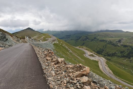 Transalpina road in Parang Mountains in Romania