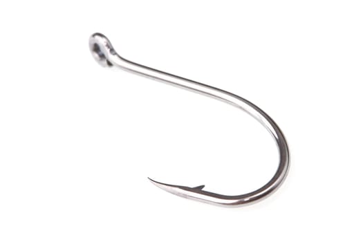 a macro shot of fishing hooks