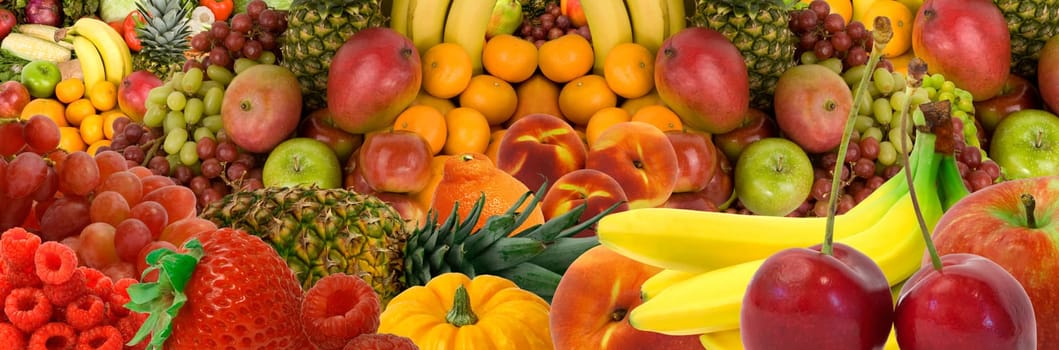 This is a display of various fruits.