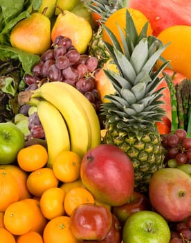 This is a display of various fruits