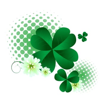 Floral design elements for St.Patrick&#039 s Day