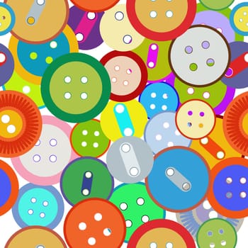 A seamless background with fashion sewing buttons