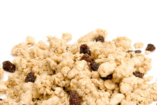 musli cereals isolated on white background