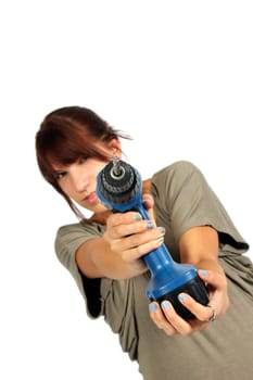 Girl with drill