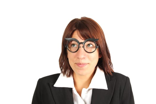 Girl with funny glasses